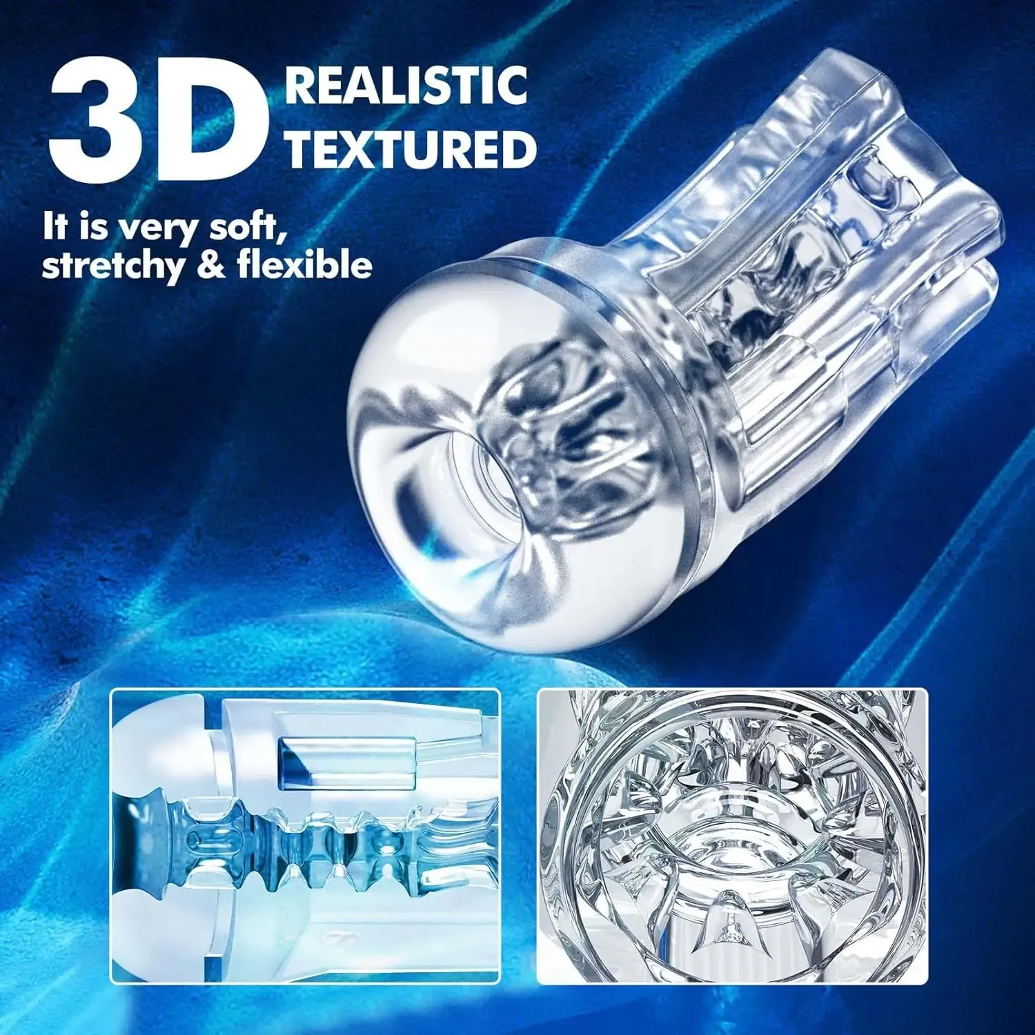 Dual Engines Male Masturbator High-Definition LED Touch Screen