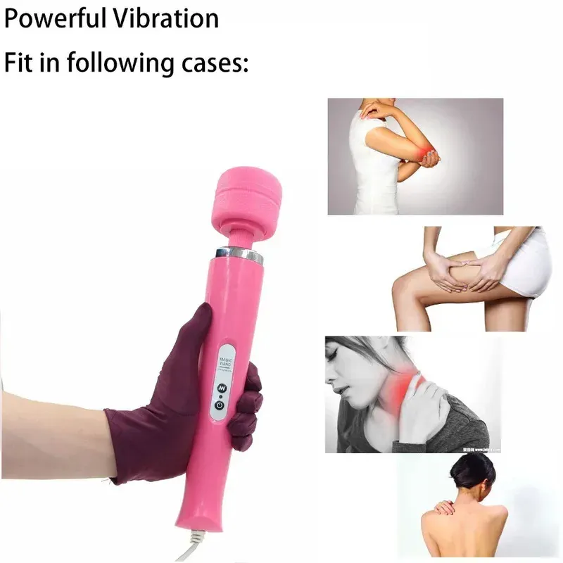 8 Frequencies Large-Area Detachable Head AV Wand Vibrator