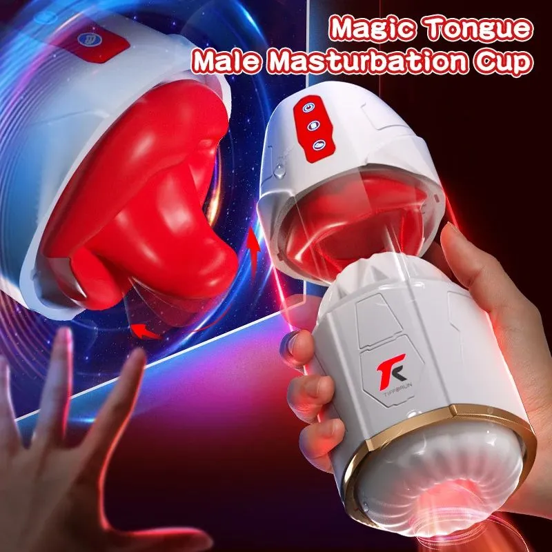 Noise Reduction Automatic Male Masturbator Bionic Tongue