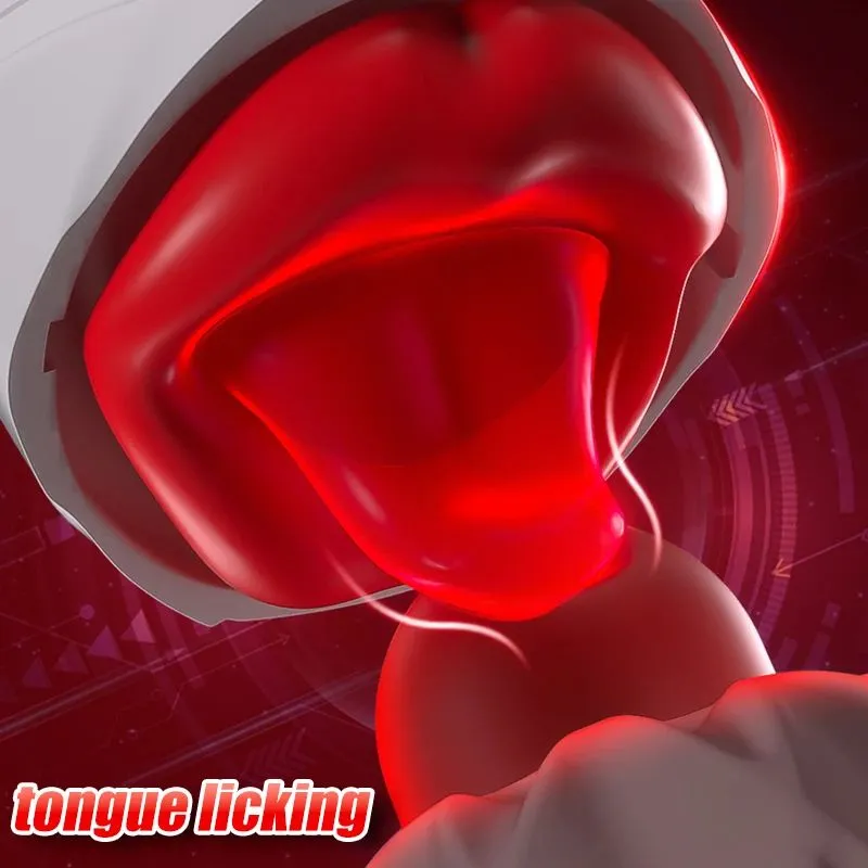 Noise Reduction Automatic Male Masturbator Bionic Tongue