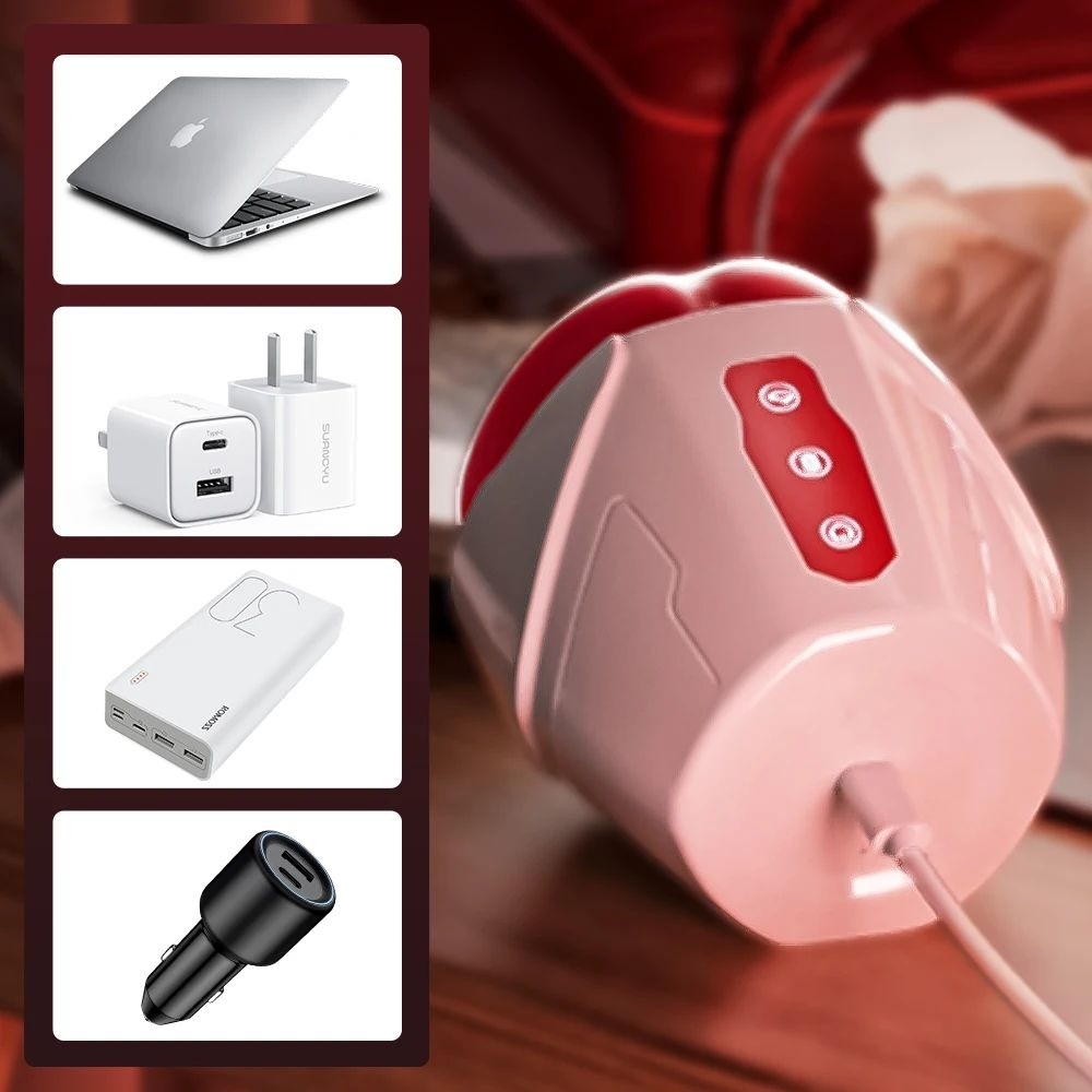 ถ้วยอัตโนมัติ 10 ความถี่การสั่นสะเทือน 10 ความถี่การดูด 10 ความถี่การเลีย เสียงโต้ตอบ