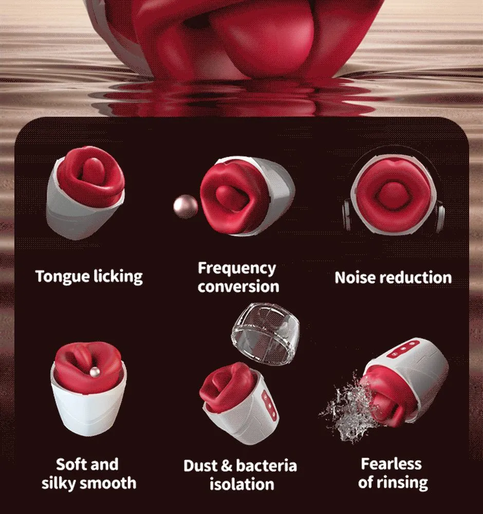Noise Reduction Automatic Male Masturbator Bionic Tongue