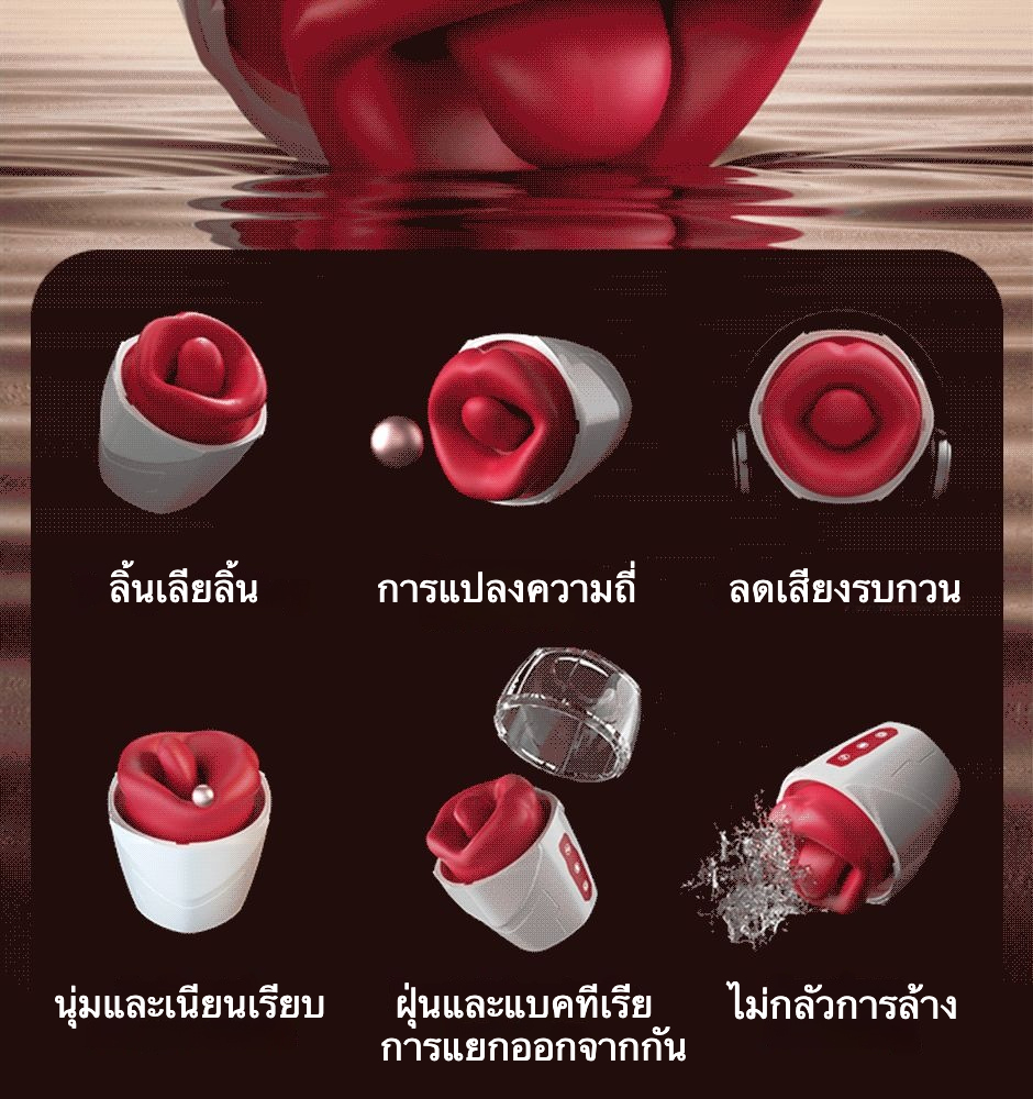 ถ้วยอัตโนมัติ 10 ความถี่การสั่นสะเทือน 10 ความถี่การดูด 10 ความถี่การเลีย เสียงโต้ตอบ