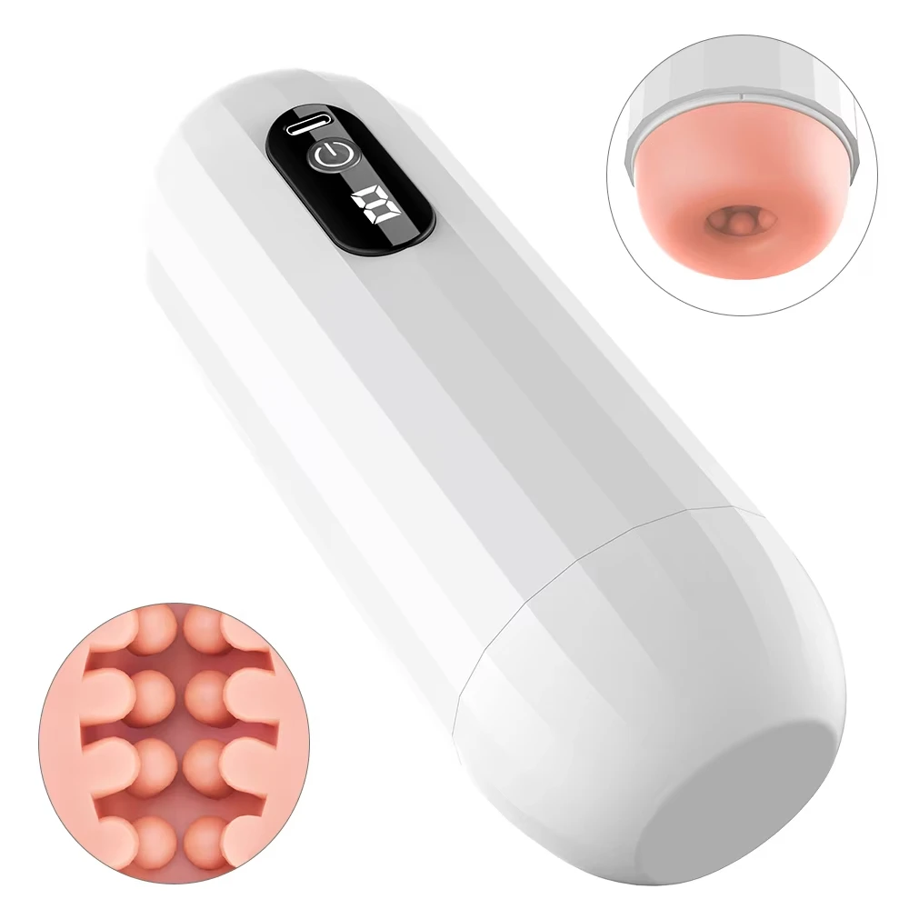 ถ้วยอัตโนมัติ 8 ความถี่การสั่นสะเทือน เสียงโต้ตอบ เนื้อสัมผัสนุ่มละมุน｜JIEHUO