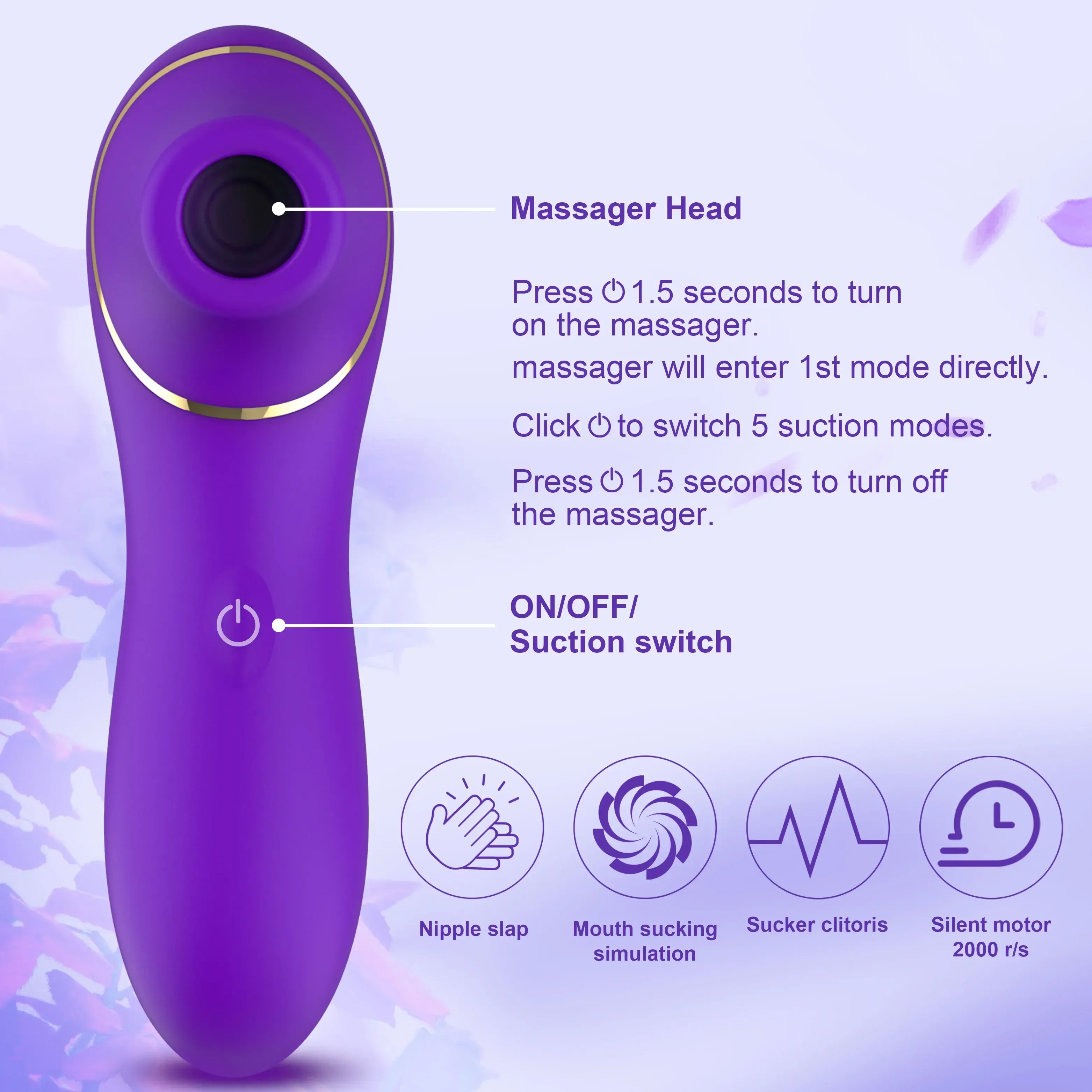Negative Pressure Suction Clitoral Vibrator & Breast Toy