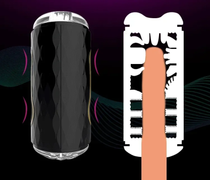 ถ้วยช่วยตัวเองใช้มือ แบบทะลุผ่าน กดสองด้าน วัสดุ TPE หลายพื้นผิว ออกแบบแบบเปิดบางส่วน|MIGYY 