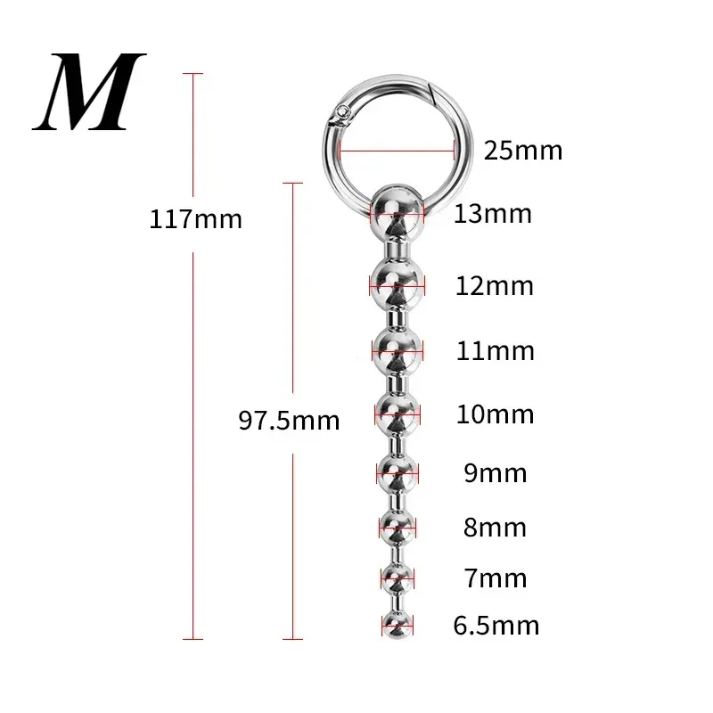 304 Stainless Steel Beaded Urethral Sound 3 Sizes Available