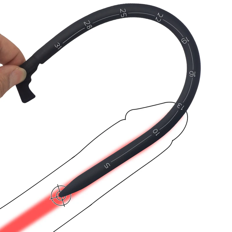 W6402未定价แท่งม้า วัสดุซิลิโคน หัวมนกลม แบบมีสเกลวัด ดีไซน์รูปปืน