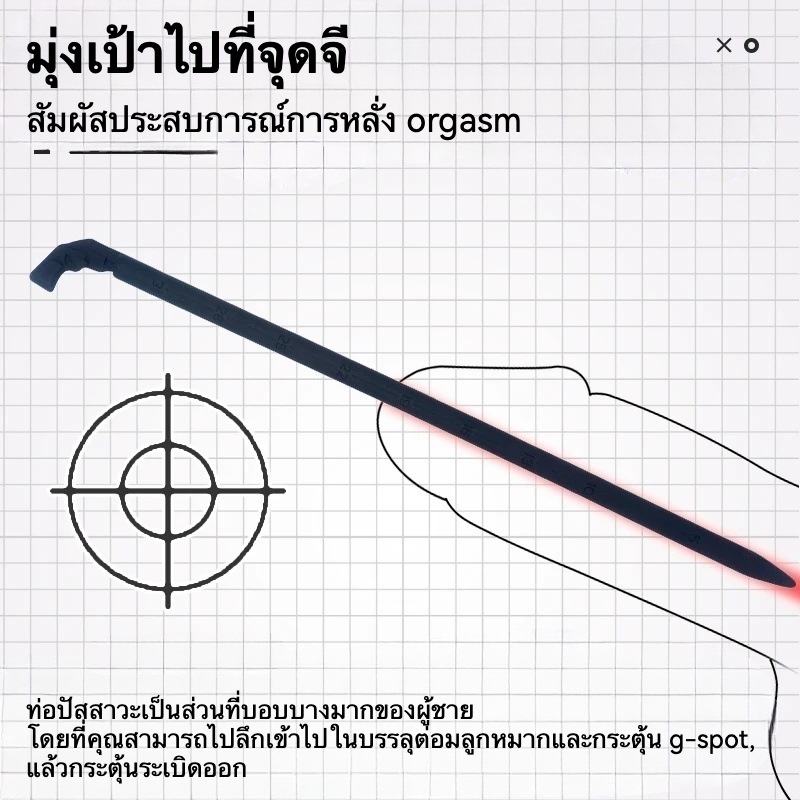 W6402未定价แท่งม้า วัสดุซิลิโคน หัวมนกลม แบบมีสเกลวัด ดีไซน์รูปปืน