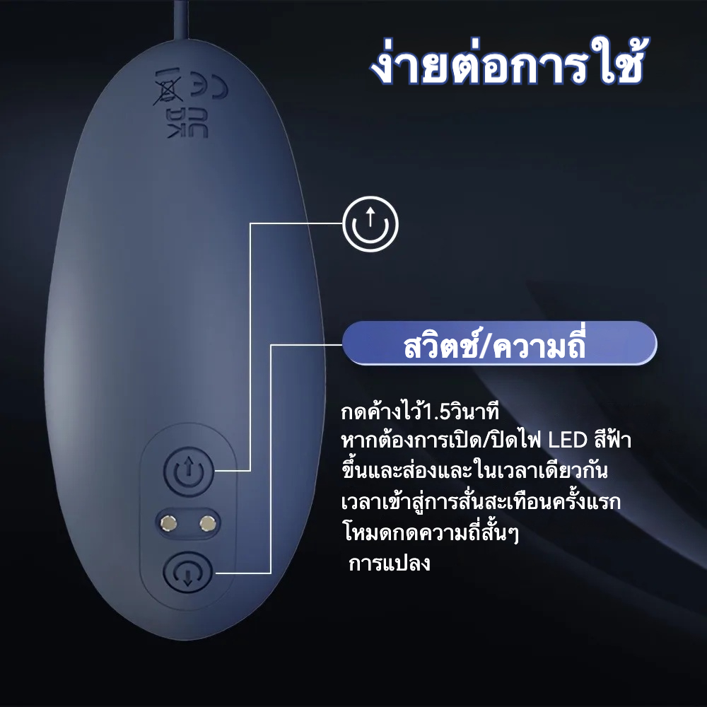 อุปกรณ์ฝึกอวัยวะเพศชาย มอเตอร์คู่ ระบบสั่น 10 ความถี่ การกระตุ้นสองระดับ ออกแบบแบบครึ่งห่อหุ้ม-sextoyfunny