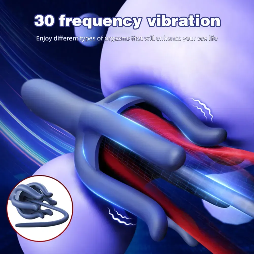 10 Frequencies Octopus Shaped Penis Trainer & Urethral Sound