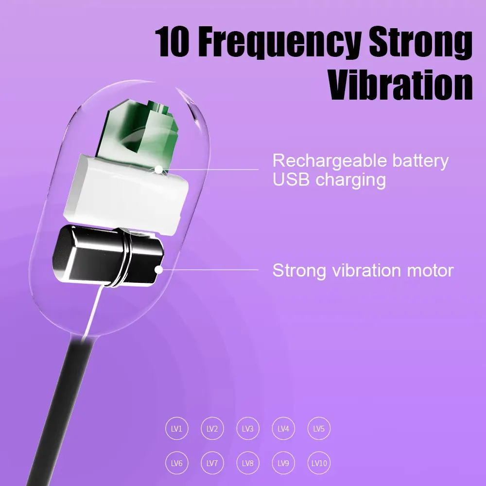 10 Frequencies One-Button Control Silicone Urethral Sound