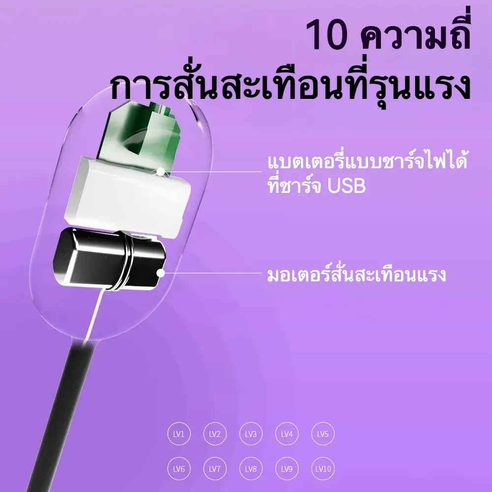 แท่งกระตุ้นท่อปัสสาวะ ระบบสั่น 10 ความถี่กำลังสูง ท่อยาว 16 ซม.