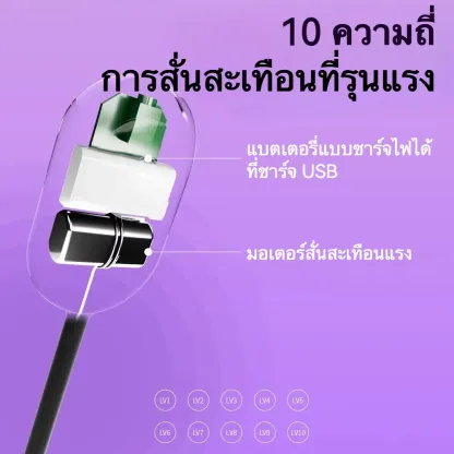 แท่งกระตุ้นท่อปัสสาวะ ระบบสั่น 10 ความถี่กำลังสูง ท่อยาว 16 ซม.