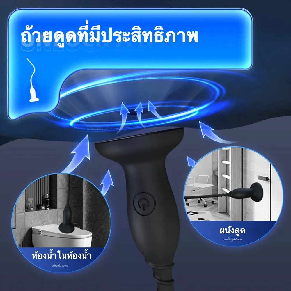 แท่งกระตุ้นท่อปัสสาวะ อุปกรณ์ดูด ระบบสั่น 10 ความถี่กำลังสูง ลายเกลียว
