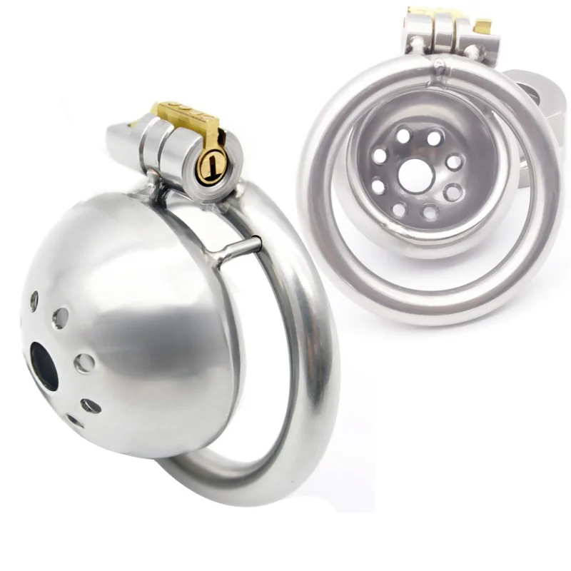 W6300未定价ล็อคท่อปัสสาวะ อุปกรณ์สำหรับผู้ชาย รูปทรงคล้ายฝาหม้อ กันการหลุดหนี ทำจากสแตนเลส