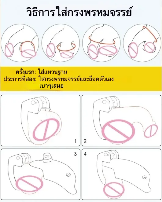 ที่ล๊อกจู๋ รูปทรงคล้ายฝาหม้อ กันการหลุดหนี ทำจากสแตนเลส