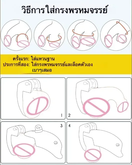ที่ล๊อกจู๋ รูปทรงคล้ายฝาหม้อ กันการหลุดหนี ทำจากสแตนเลส