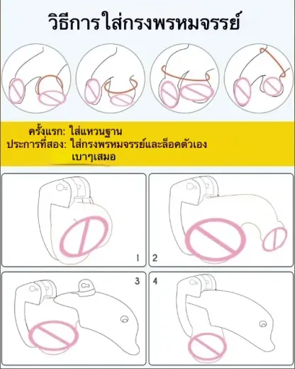 ที่ล๊อกจู๋ รูปทรงคล้ายฝาหม้อ กันการหลุดหนี ทำจากสแตนเลส