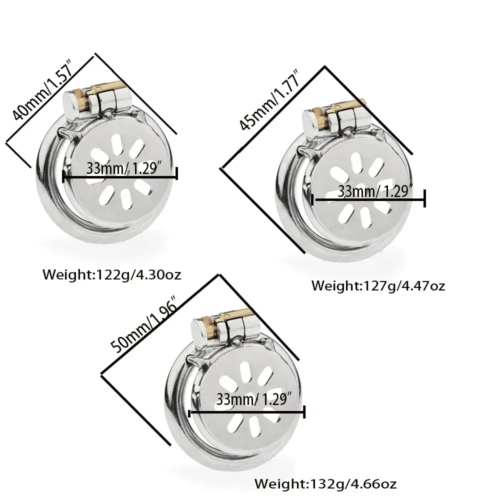 Stainless Steel Male Chastity Cage Can Add Urethral Sound