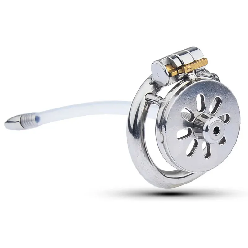 W0410未定价ล็อคท่อปัสสาวะ สำหรับผู้ชาย แบบแผ่นเรียบ กันการหลุดหนี วัสดุสเตนเลส