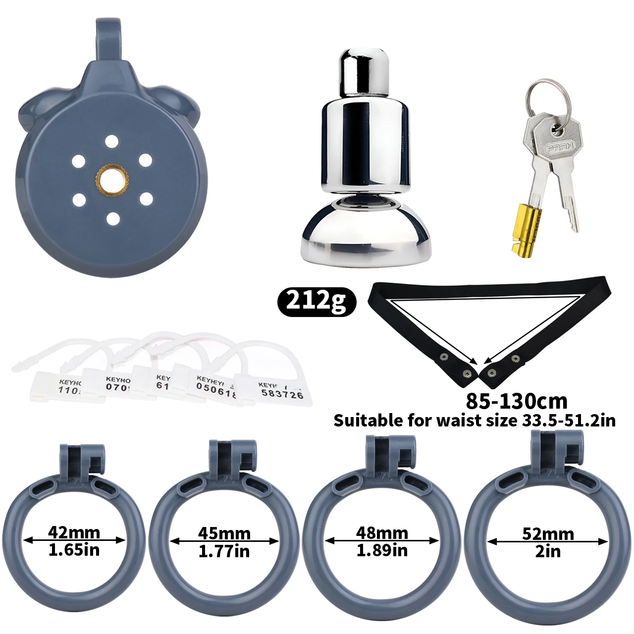 W6302未定价ล็อคท่อปัสสาวะ สำหรับผู้ชาย แบบแผ่นเรียบ วัสดุ ABS ออกแบบมาเพื่อสวมใส่