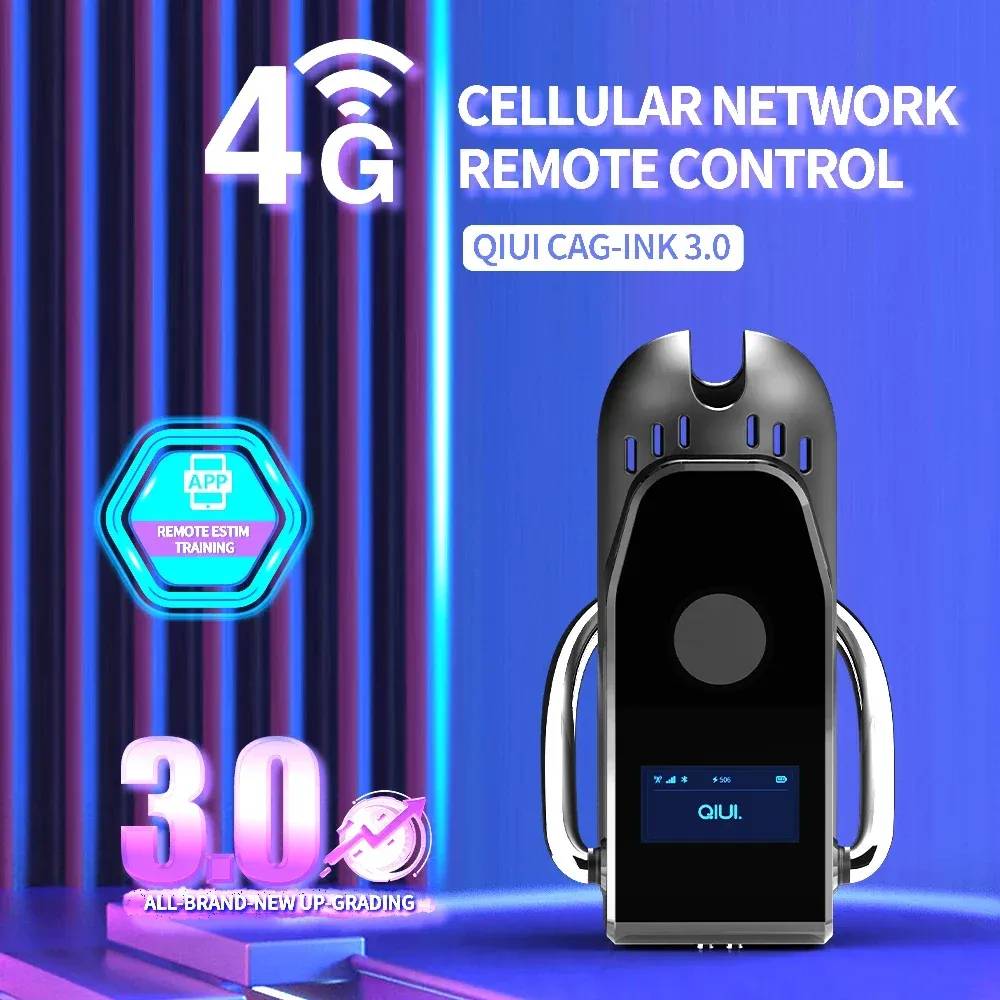 3-Level Timed Electric Shock Chastity Cage Smart OLED Screen
