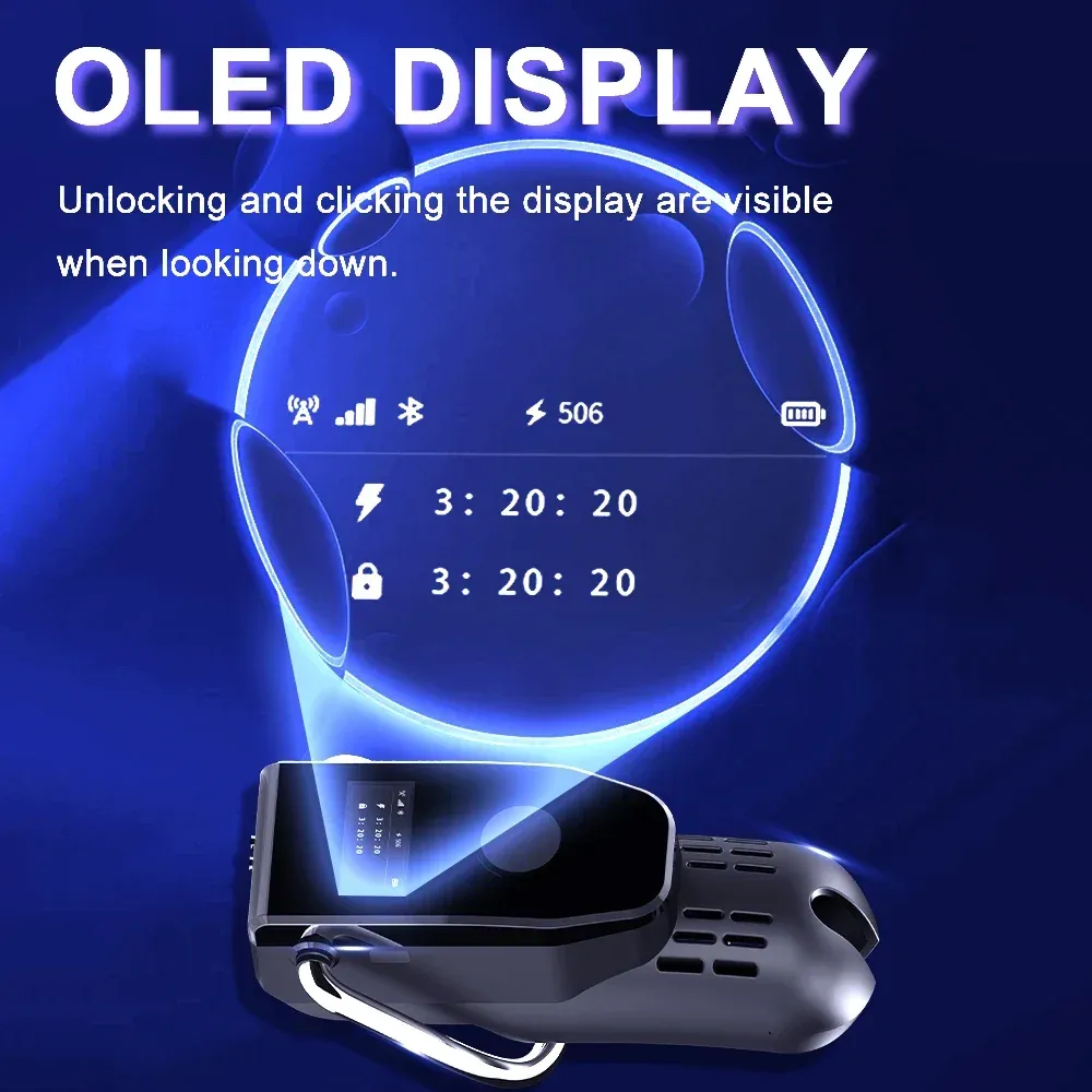 3-Level Timed Electric Shock Chastity Cage Smart OLED Screen