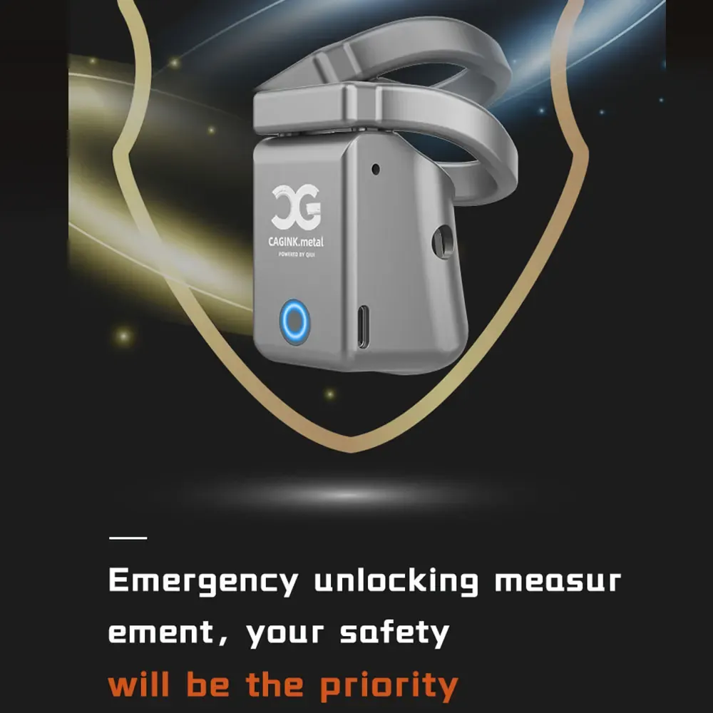 APP Offline Timing Aluminum Alloy Electric Chastity Cage