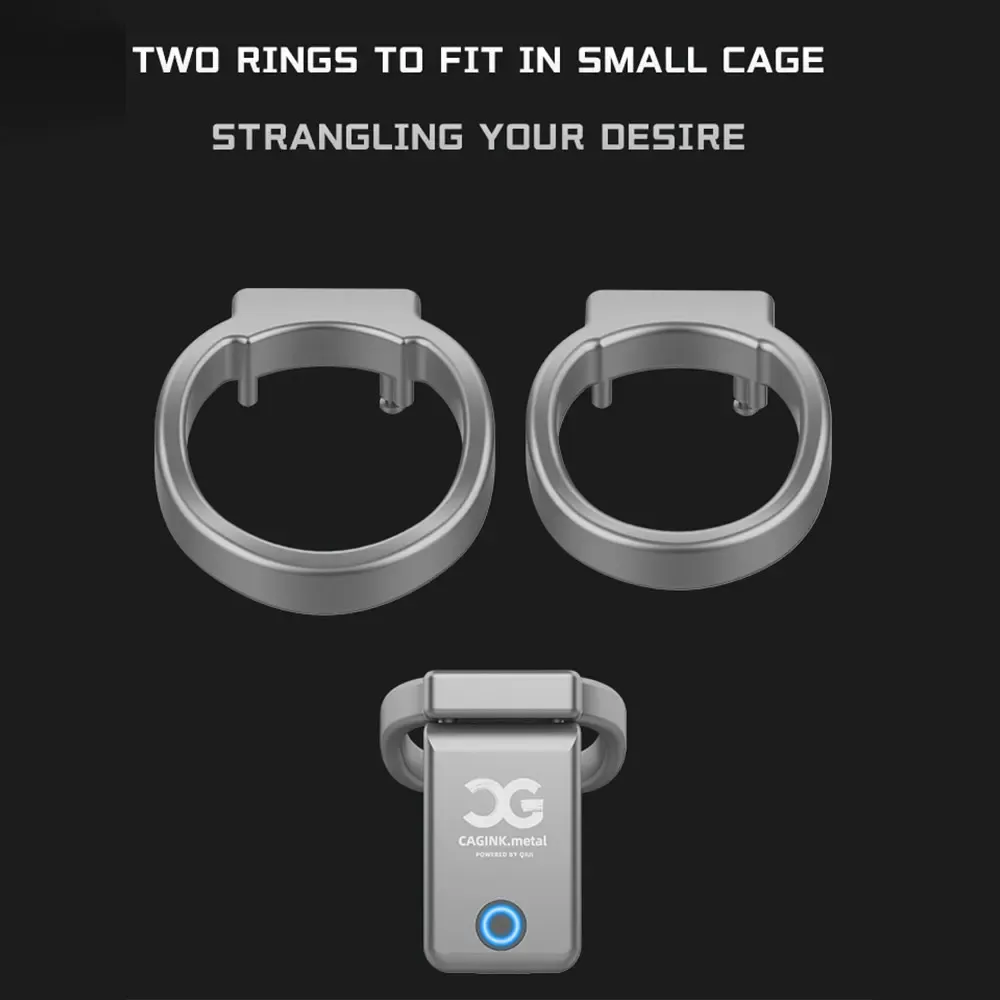 APP Offline Timing Aluminum Alloy Electric Chastity Cage