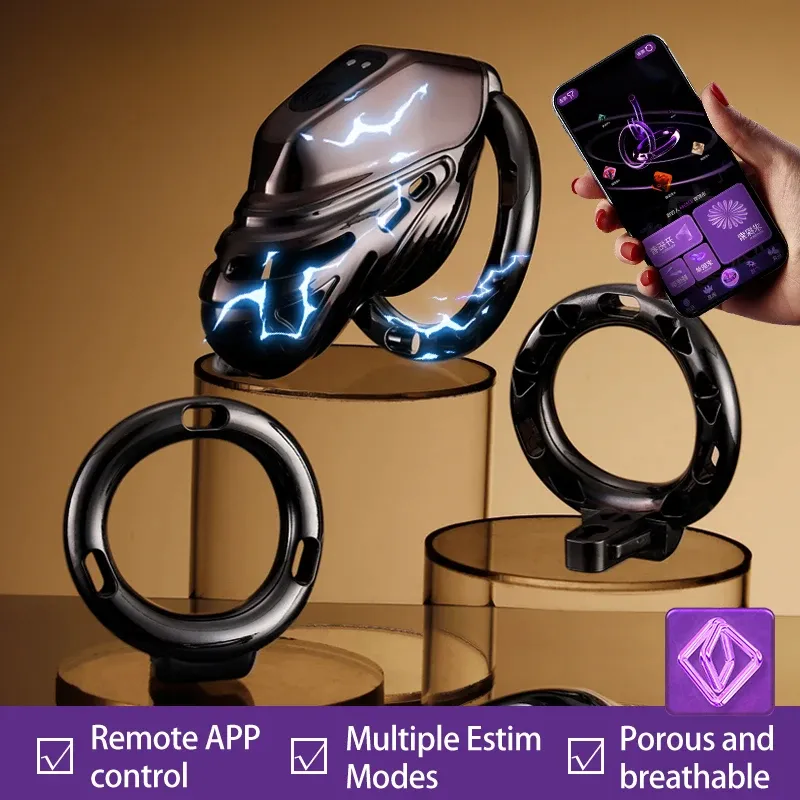 3 Timed Shock Modes Electric Eel Shock Chastity Cage