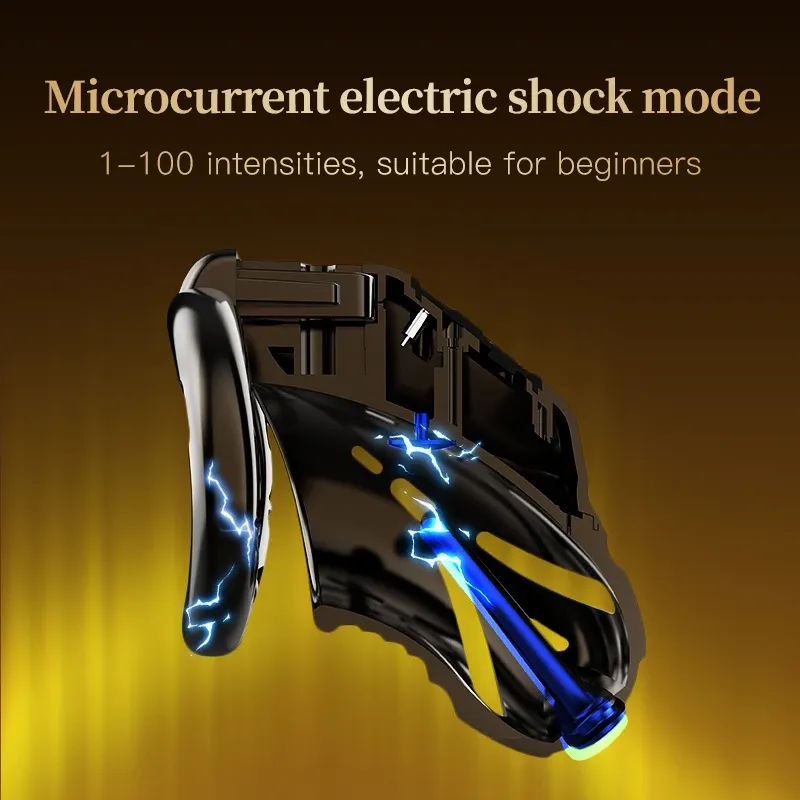 3 Timed Shock Modes Electric Eel Shock Chastity Cage