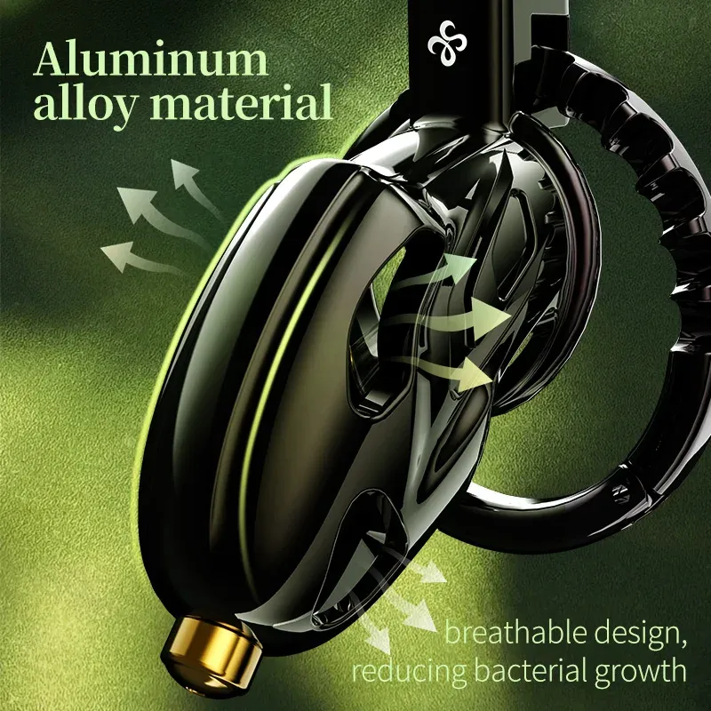 Simulated Glans Aluminum Alloy Chastity Cage With Cock Ring