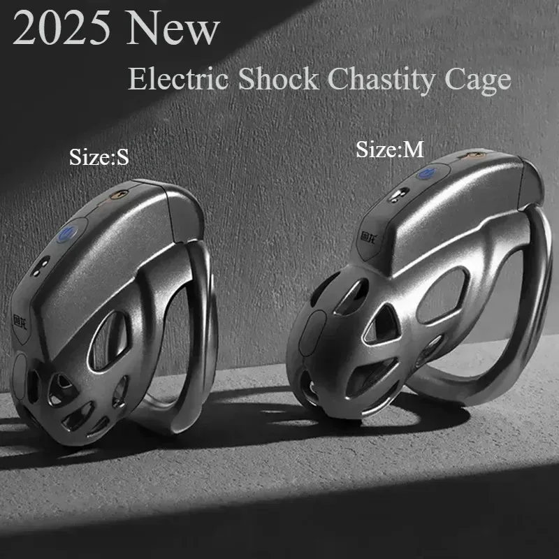 10 Modes Micro-Current Pulse Shock Chastity Cage 2 Sizes