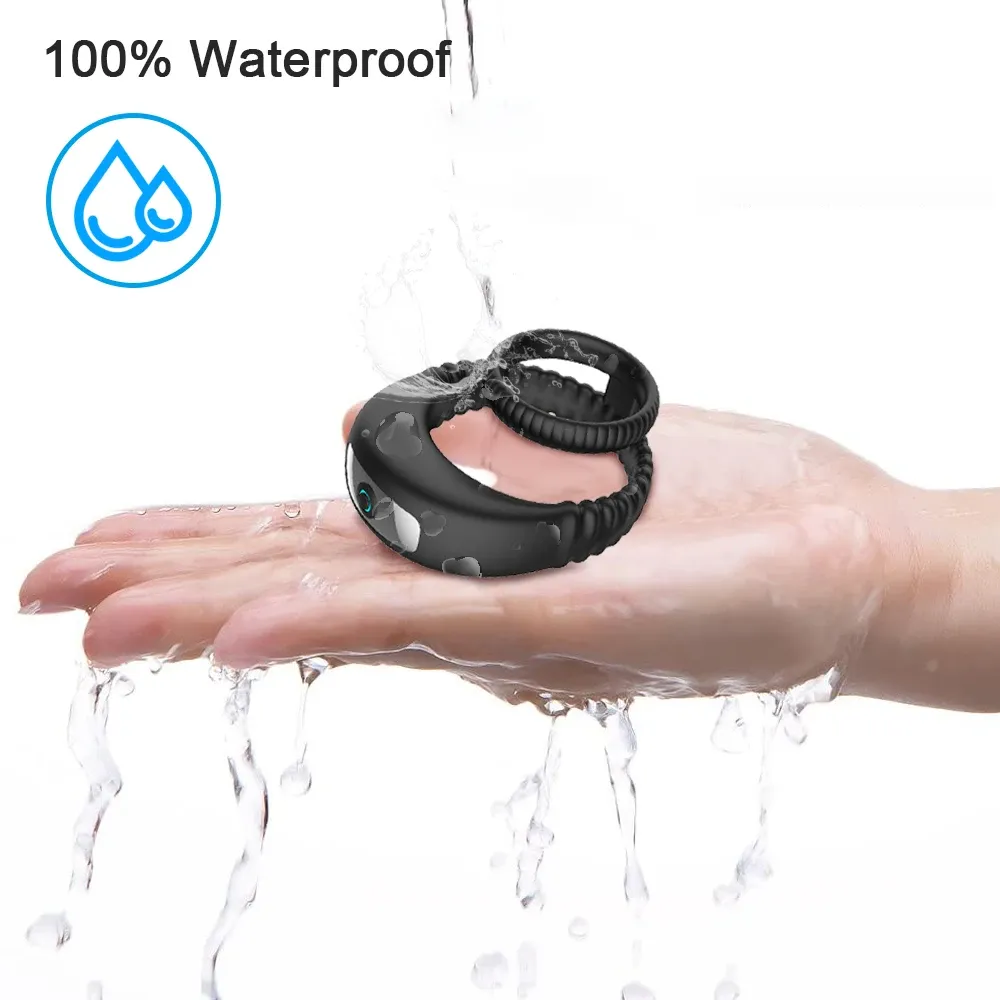Rechargeable 10 Frequencies One-Button Operation Cock Ring