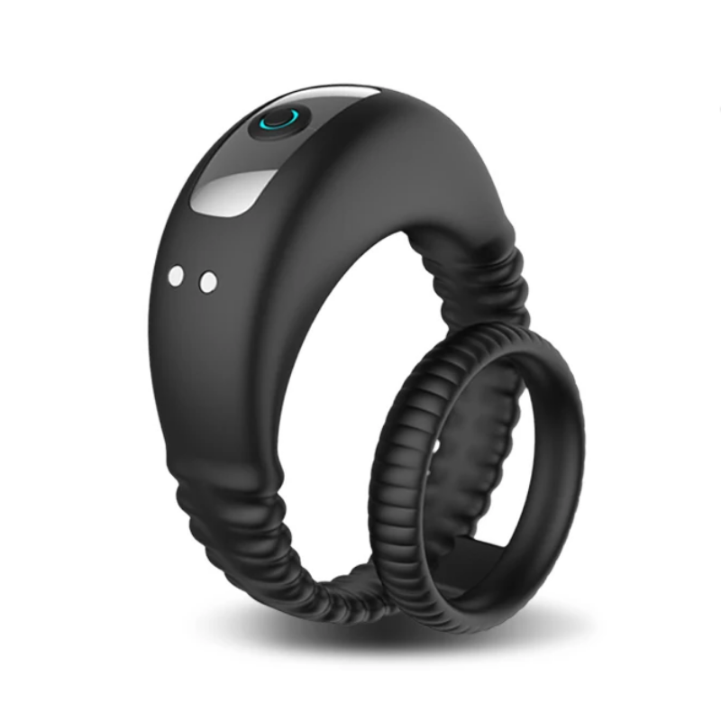 W6001未定价ห่วงล็อกสเปิร์ม ระบบสั่นสะเทือน 10 ความถี่ วงคู่ ลายแปรงนุ่ม กันน้ำได้ทั้งชิ้น