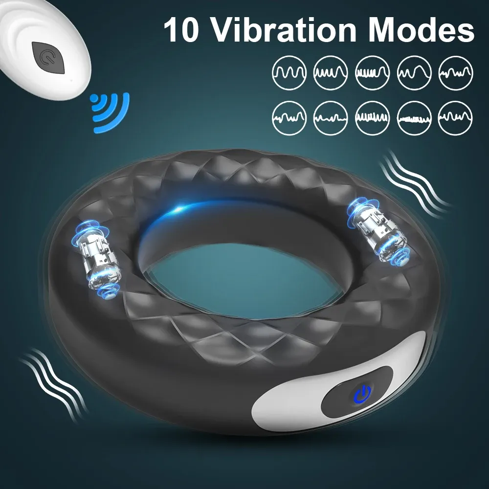 10 Modes Dual-Motor Intelligent Dual-Axis Penis Ring