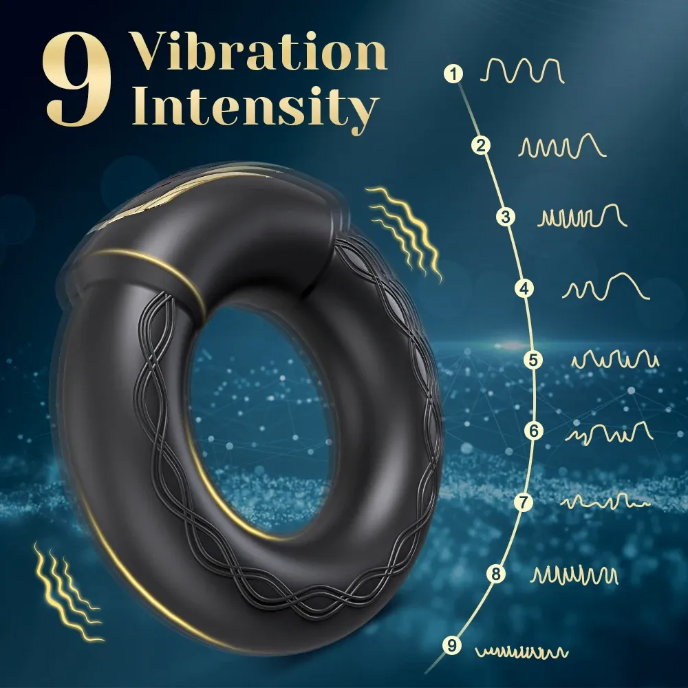 Dual-Drive 10 Frequencies Heating Cock Ring With APP Contorl