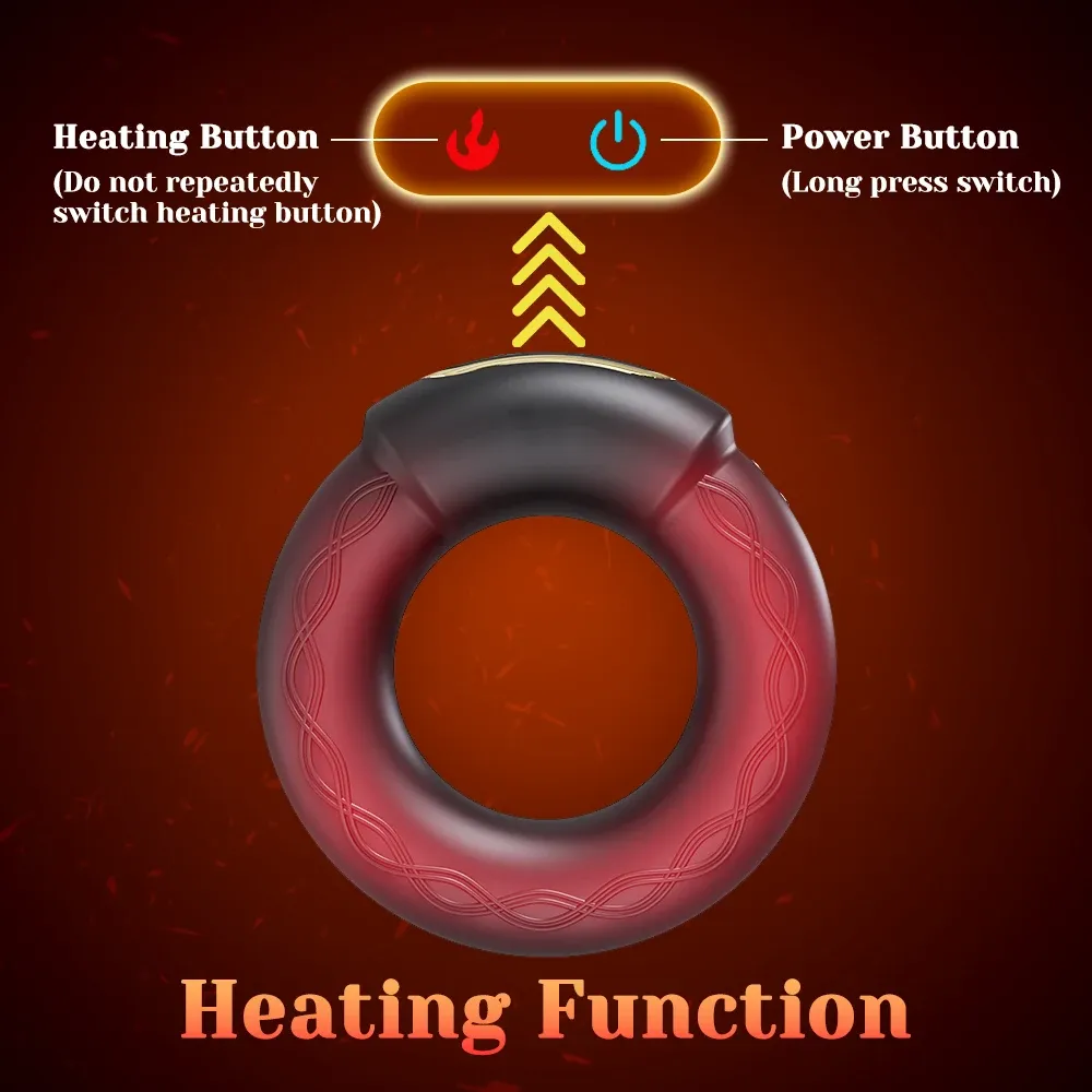 Dual-Drive 10 Frequencies Heating Cock Ring With APP Contorl