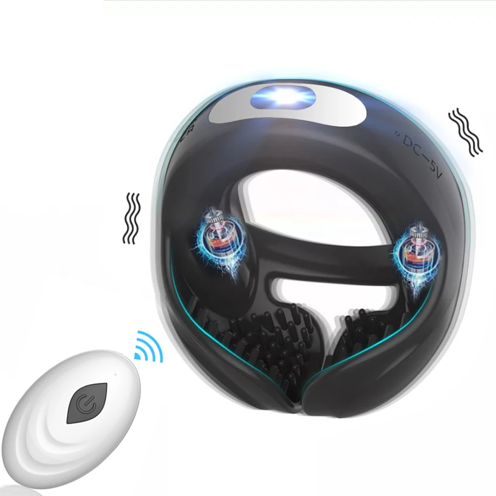 W6006未定价ห่วงล็อกสเปิร์ม มอเตอร์คู่ ระบบสั่นสะเทือน 10 ความถี่ หลายวิธีสวมใส่ ควบคุมด้วยรีโมท