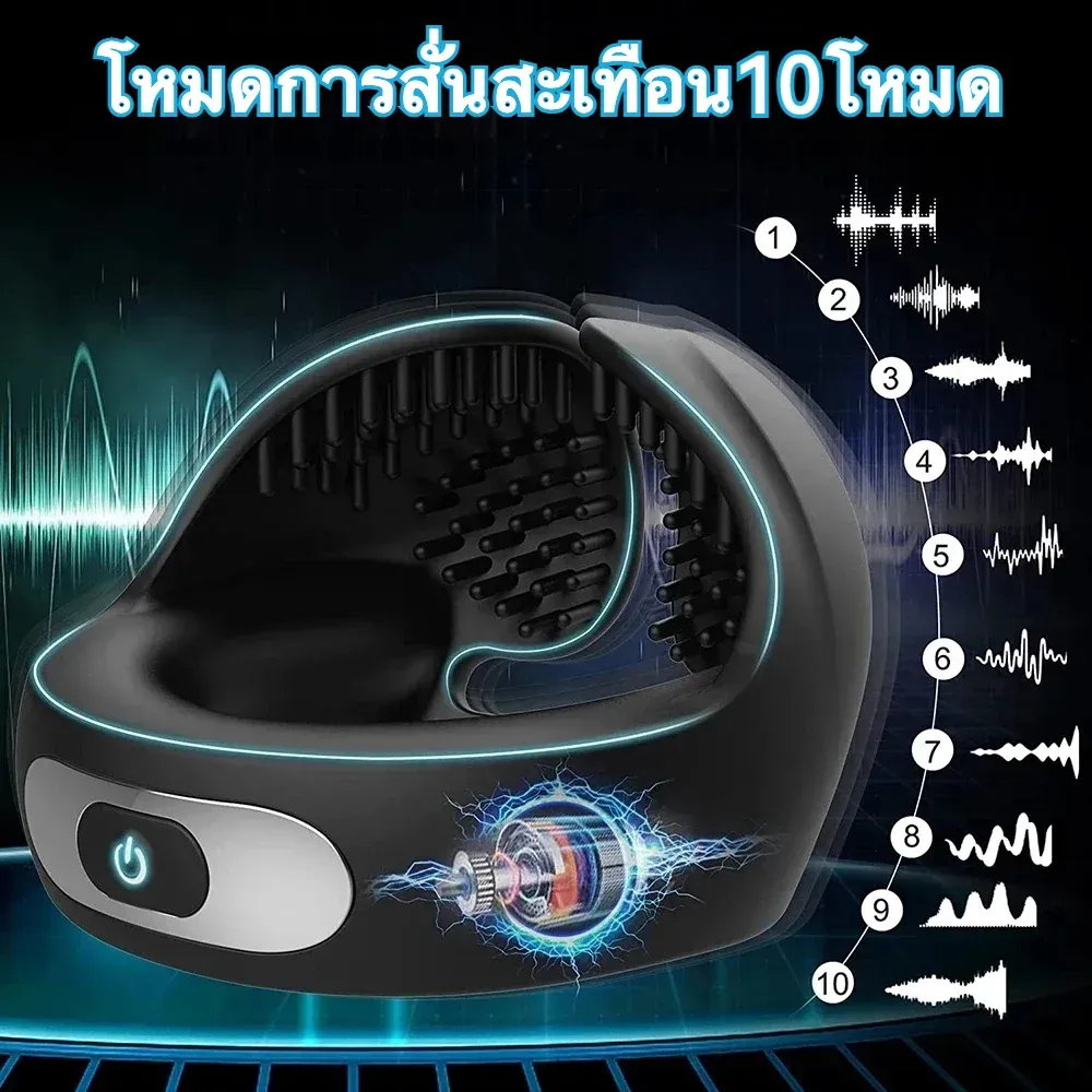 ห่วงชะลอการหลั่ง ห่วงรัดโคน มอเตอร์คู่ สั่นได้ ฟังก์ชันรีโมท
