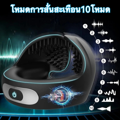 W6006未定价ห่วงล็อกสเปิร์ม มอเตอร์คู่ ระบบสั่นสะเทือน 10 ความถี่ หลายวิธีสวมใส่ ควบคุมด้วยรีโมท