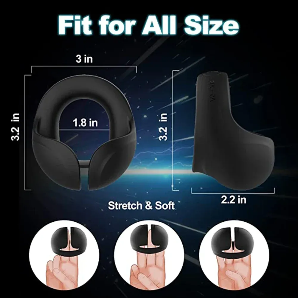 Dual-Motor 10 Frequencies Silicone Brush Wraps Cock Ring