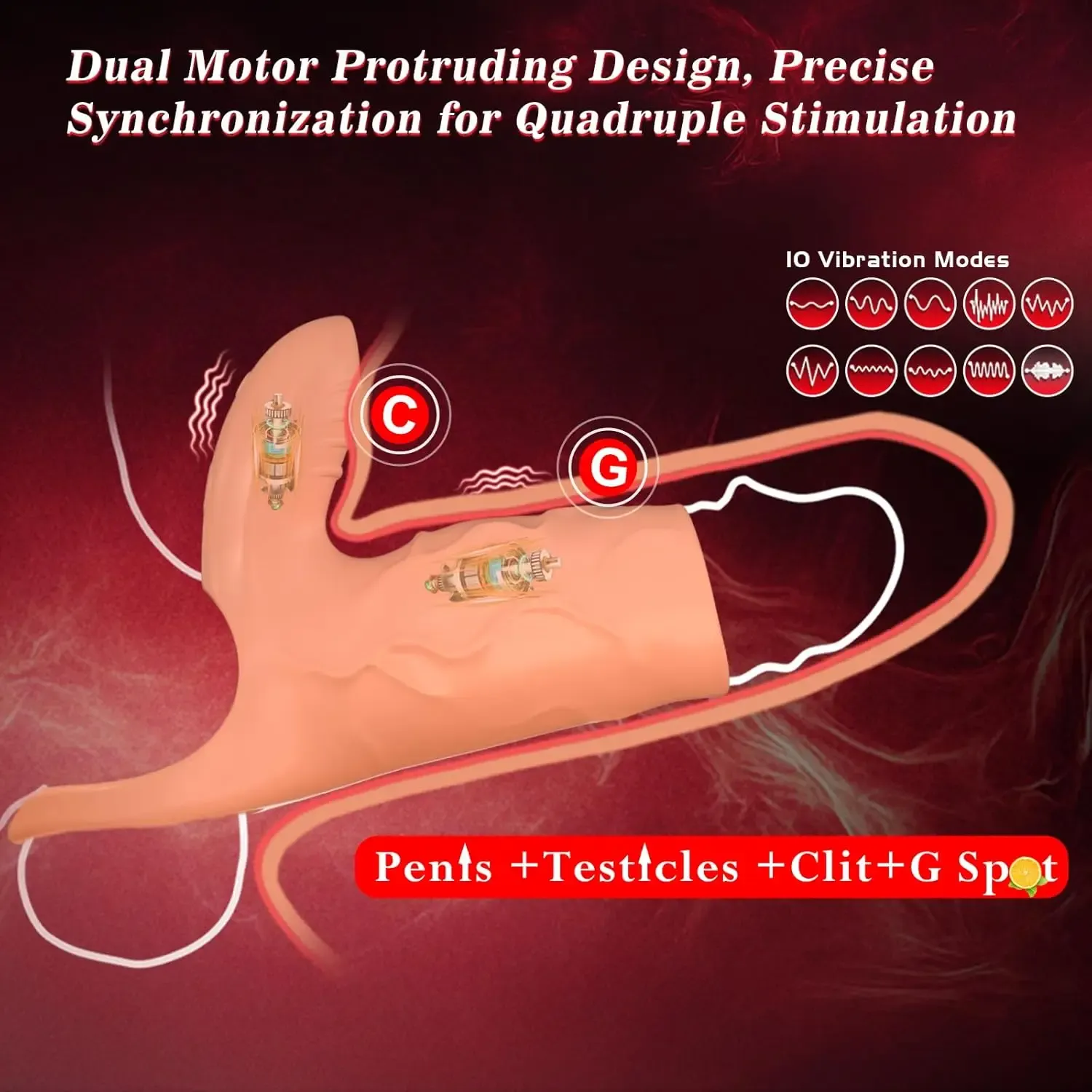 3 In 1 Surround Vibration Penis Sleeve & Cock Ring