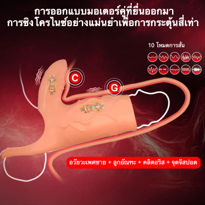 W4015未定价ปลอกเพิ่มขนา ใช้งานได้ 3 แบบ รายละเอียดสมจริง ระบบสั่นสะเทือนสำหรับทั้งคู่ วัสดุซิลิโคนเหลว