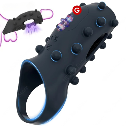 W4017未定价ปลอกเพิ่มขนา ระบบสั่นสะเทือน 10 ความถี่ ใช้งานได้ 2 แบบ ออกแบบจุดนูนภายนอก