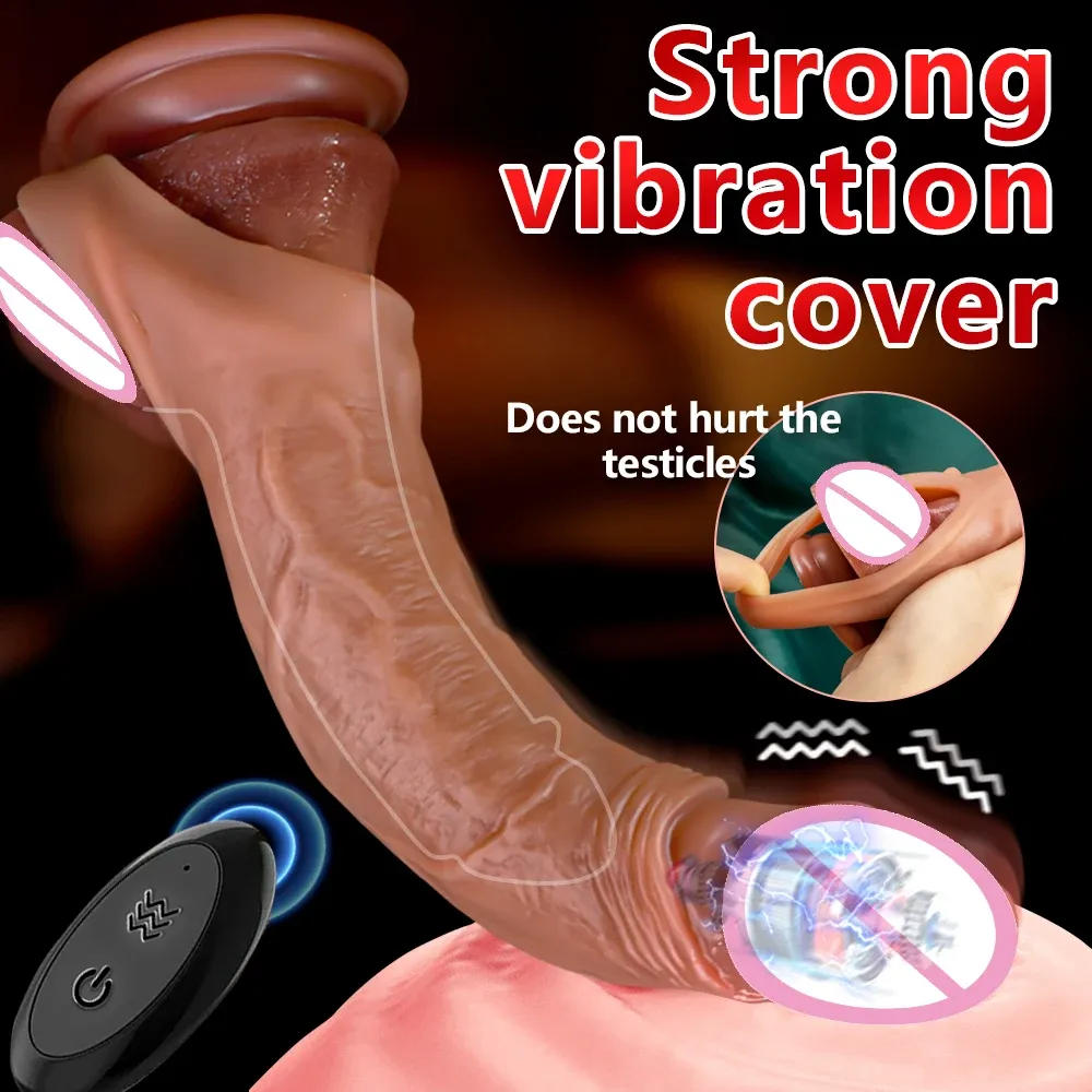 Wireless Remote Control Vibrating Bionic Penis Sleeve