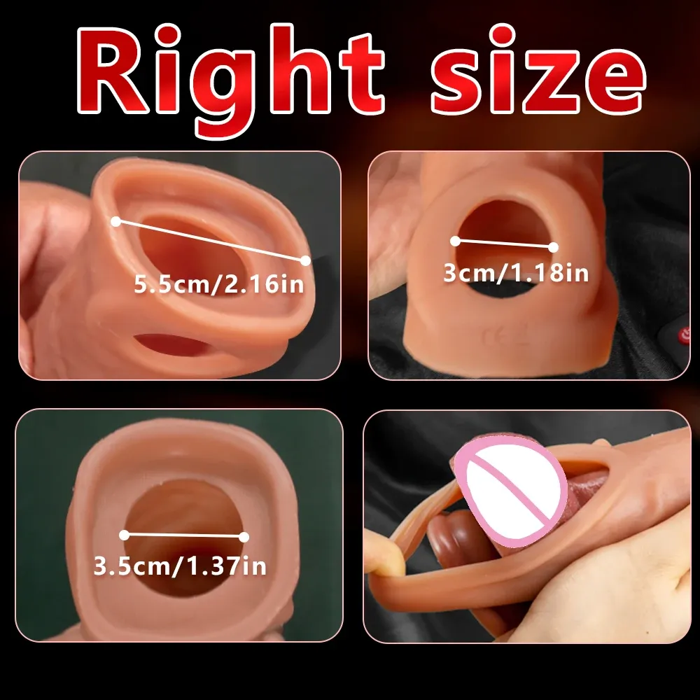 Wireless Remote Control Vibrating Bionic Penis Sleeve