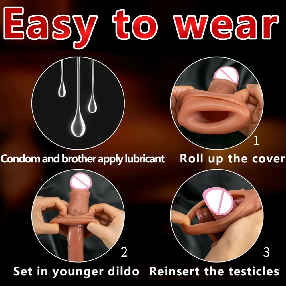Wireless Remote Control Vibrating Bionic Penis Sleeve