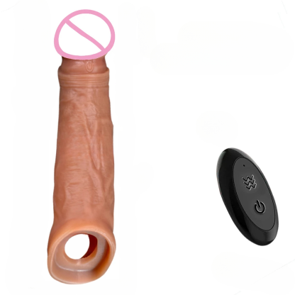 W4020未定价ปลอกเพิ่มขนา ออกแบบเลียนแบบธรรมชาติ ระบบสั่นสะเทือนแบบล้อมรอบ ควบคุมระยะไกล วัสดุซิลิโคนเหลว